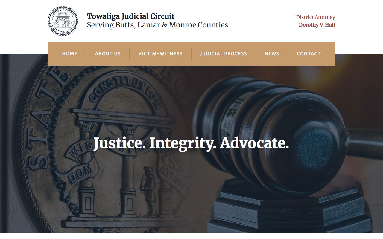 Towaliga Judicial Circuit District Attorney website for Monroe County prosecution routing
